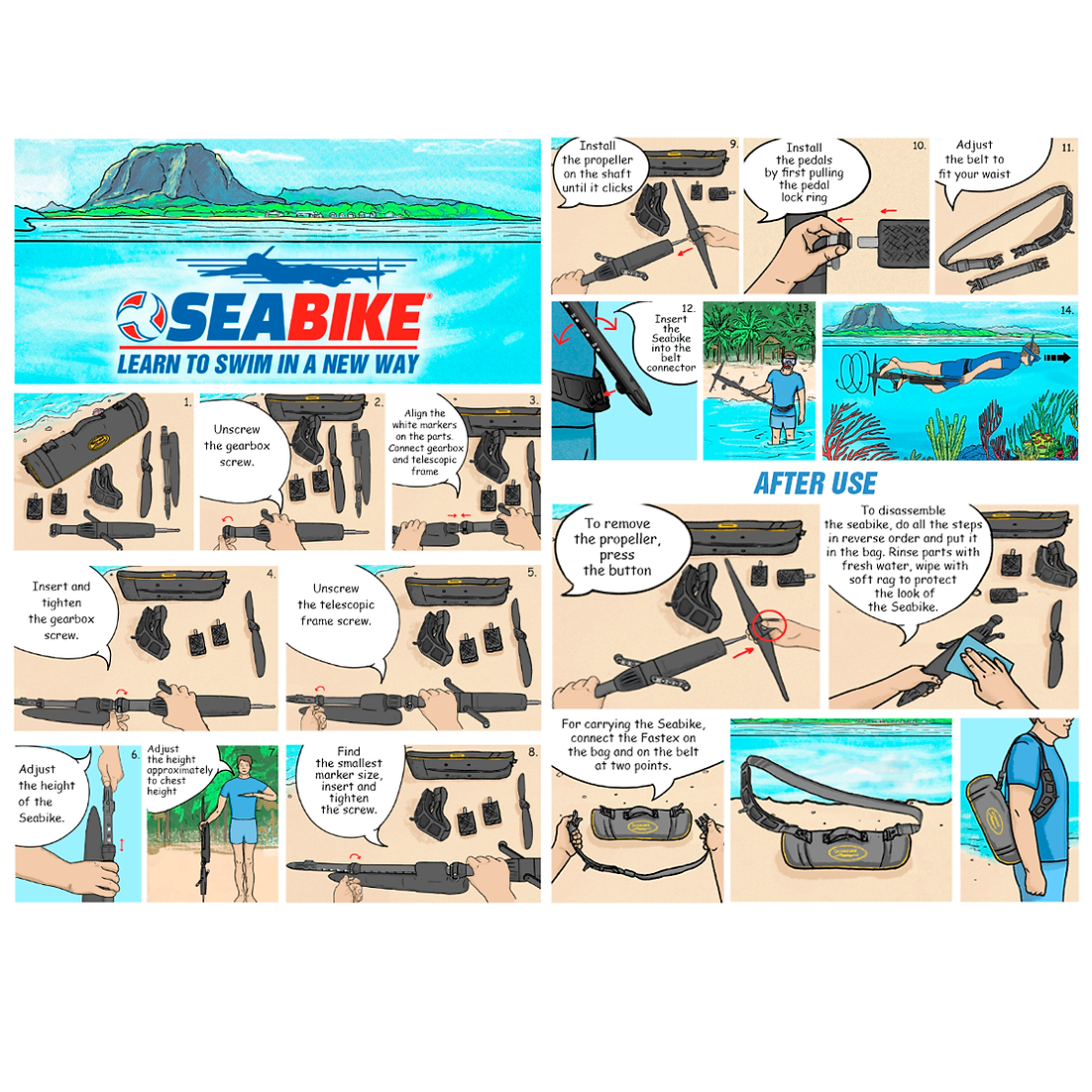 SEABIKE PRO Portable Underwater Bike for Effortless Swimming & Snorkeling Fun