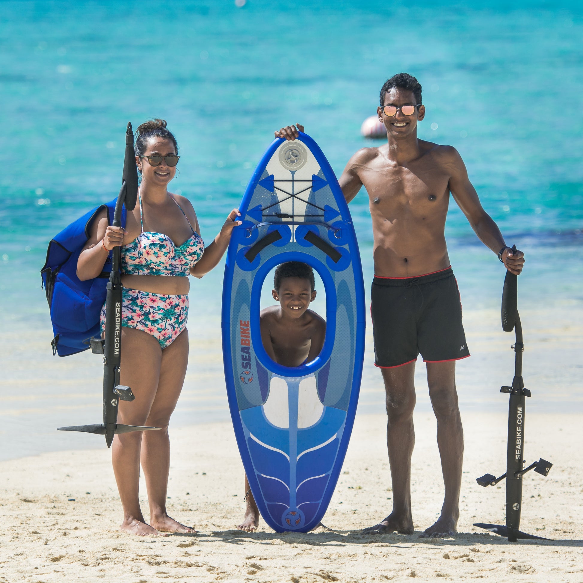 Premium Seabike Snorkeling Kit: Portable Water Bike & Inflatable Board